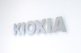 Kioxia signboard and logo